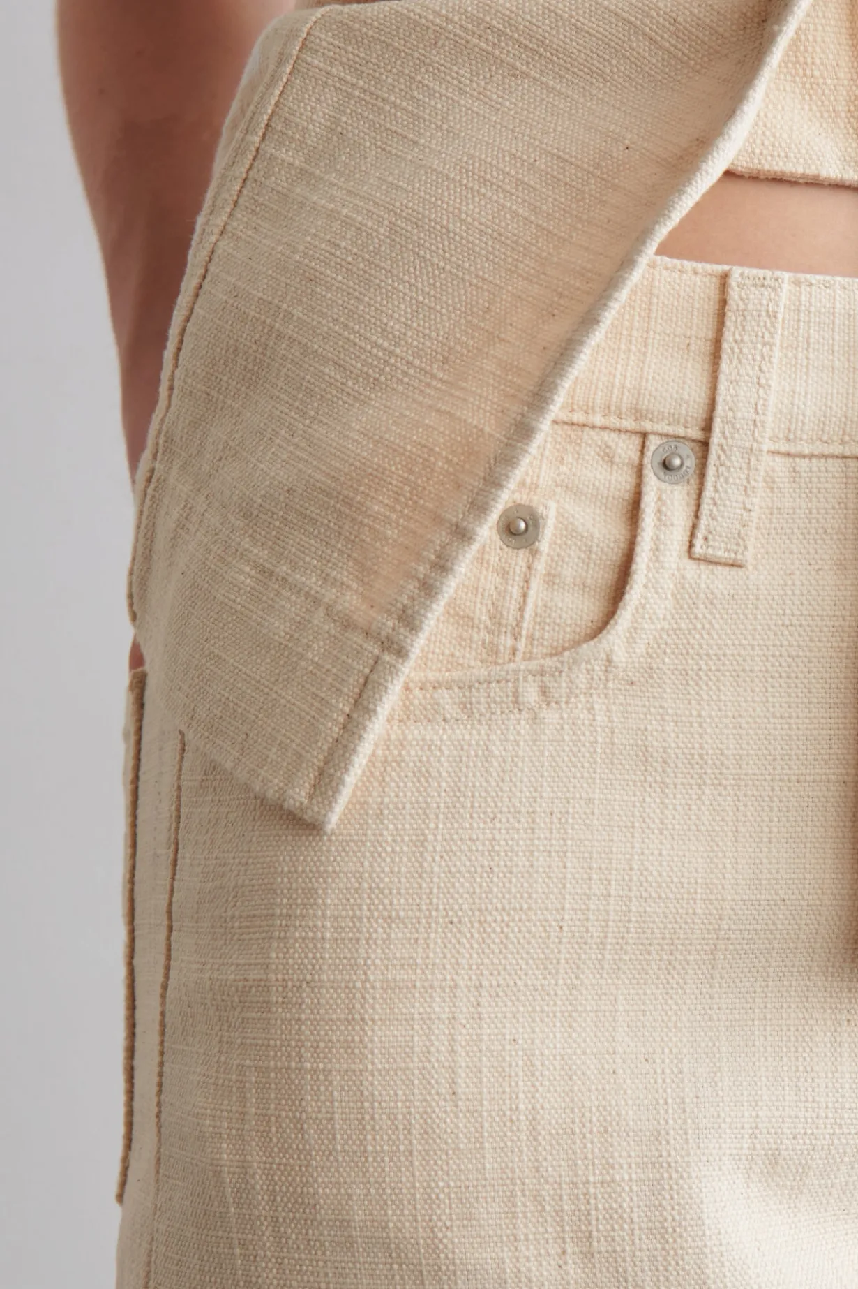 CHORD CANVAS STRAIGHT-LEG JEANS
