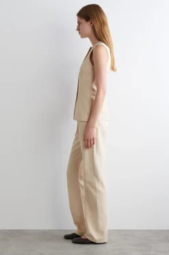 CHORD CANVAS STRAIGHT-LEG JEANS