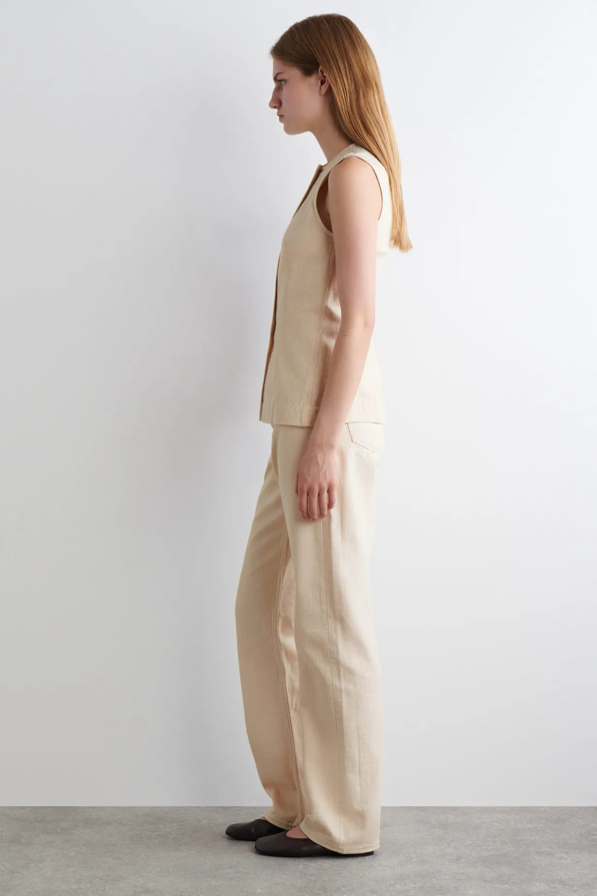 CHORD CANVAS STRAIGHT-LEG JEANS