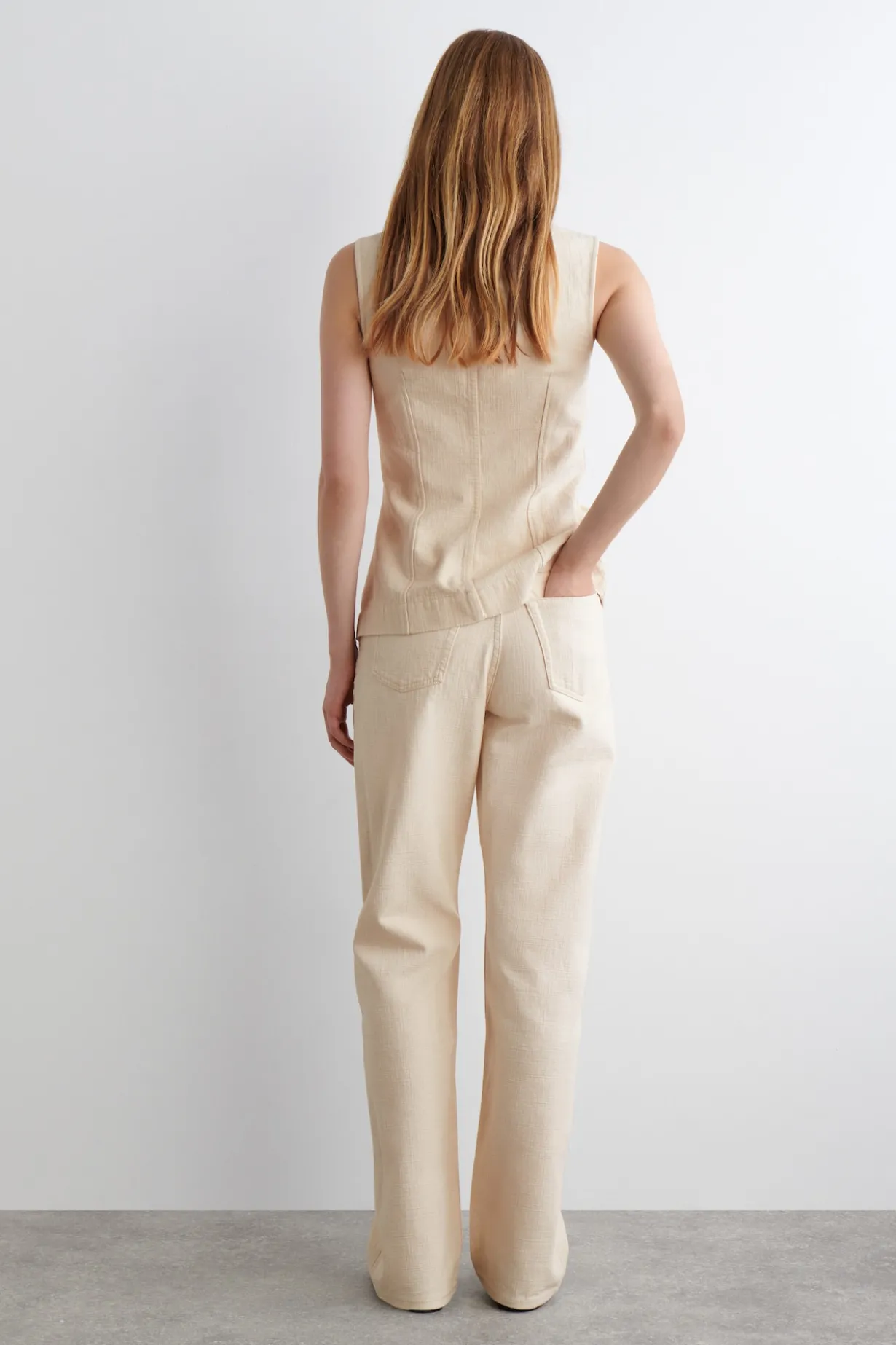 CHORD CANVAS STRAIGHT-LEG JEANS