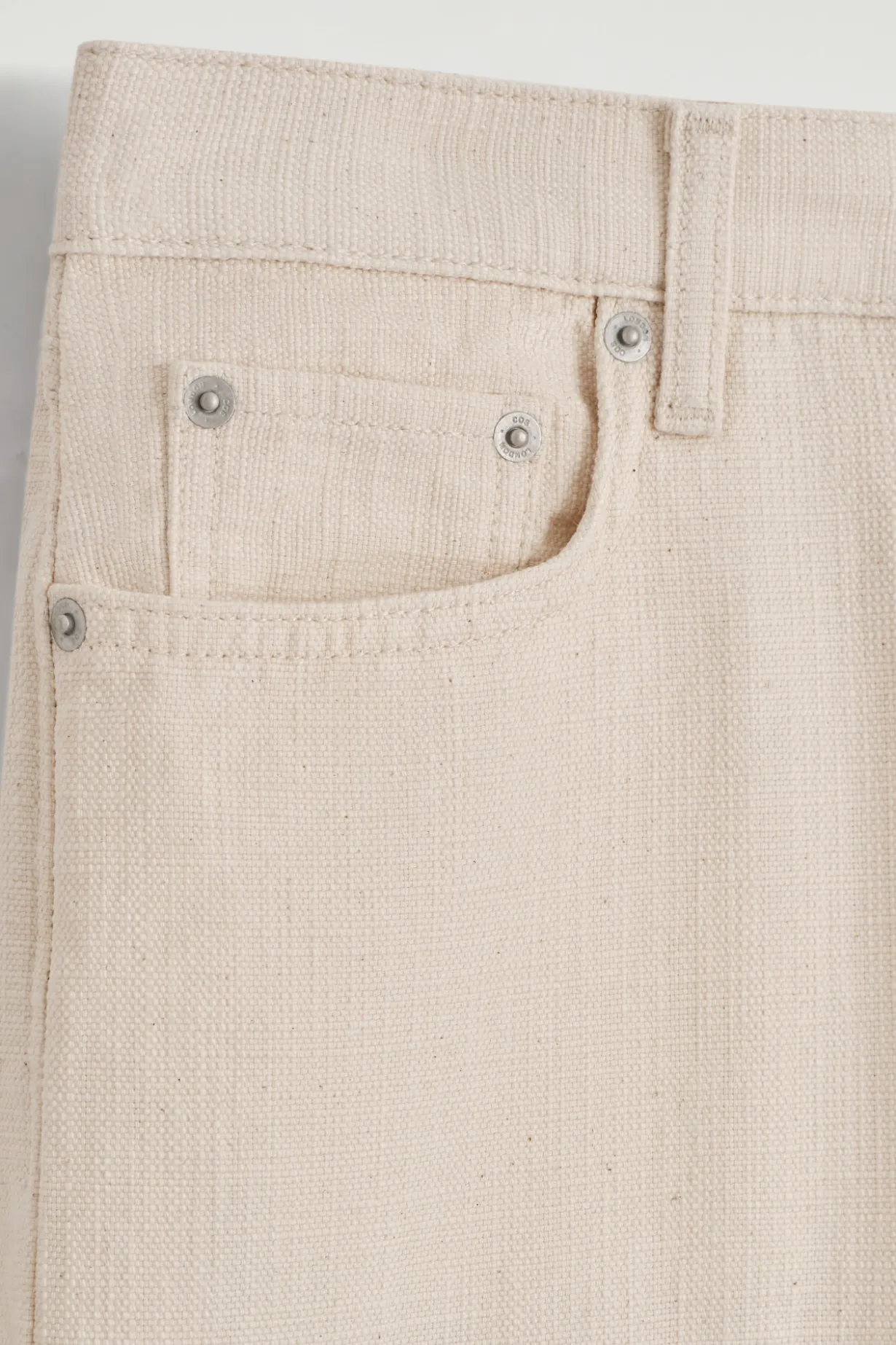 CHORD CANVAS STRAIGHT-LEG JEANS