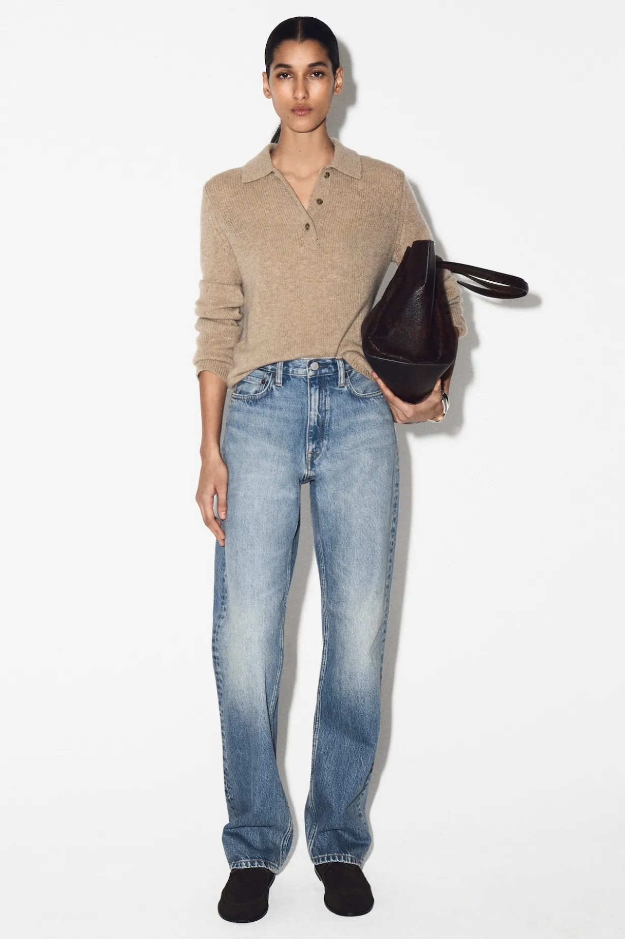 CHORD STRAIGHT-LEG JEANS
