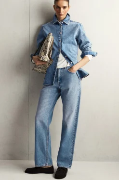 CHORD STRAIGHT-LEG JEANS