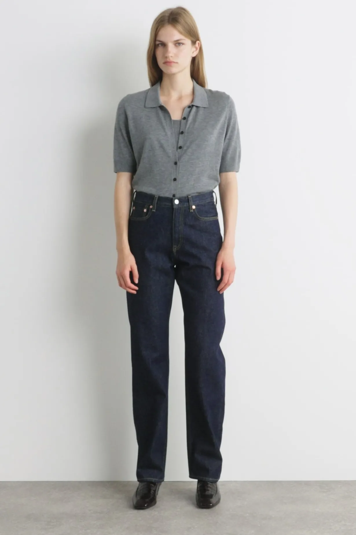 CHORD STRAIGHT-LEG JEANS