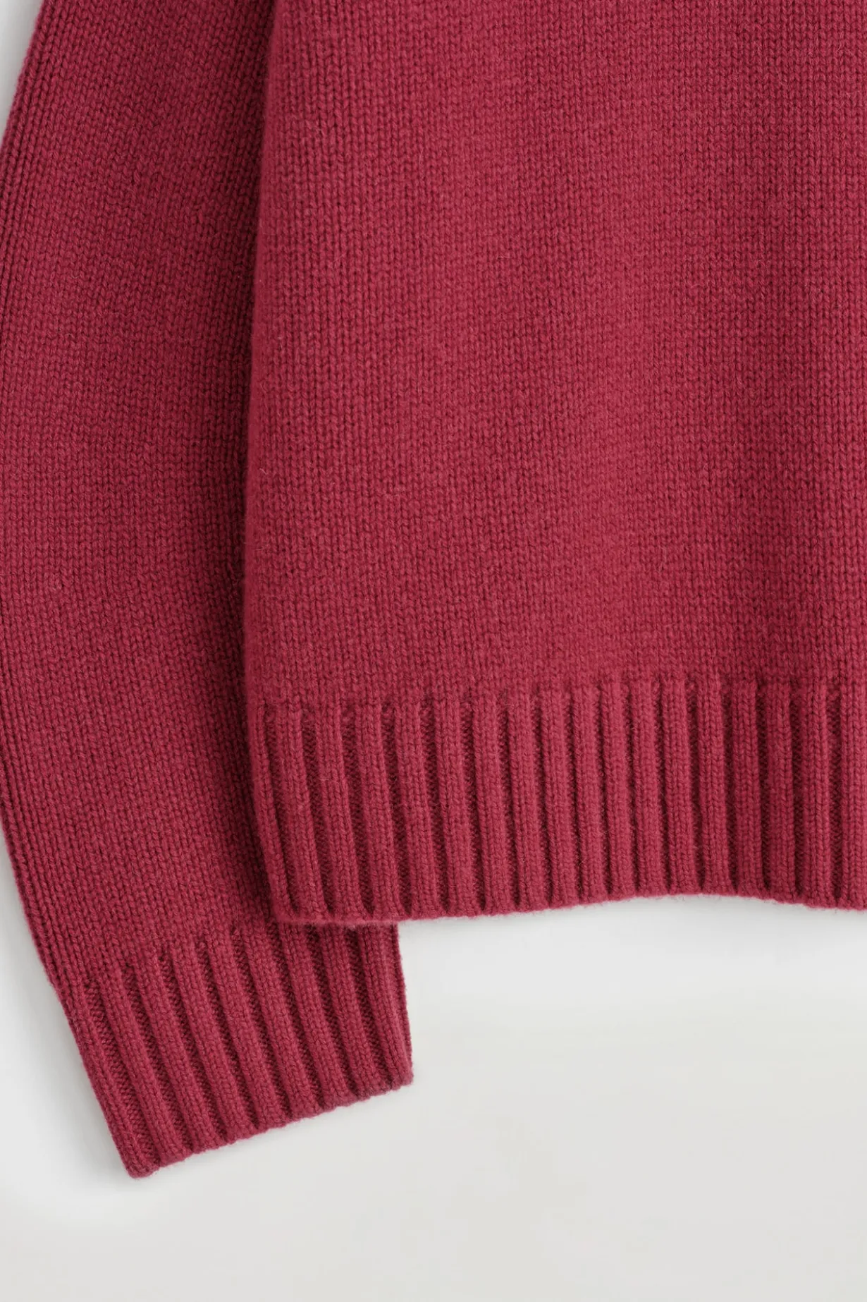 CHUNKY CASHMERE MOCK-NECK SWEATER