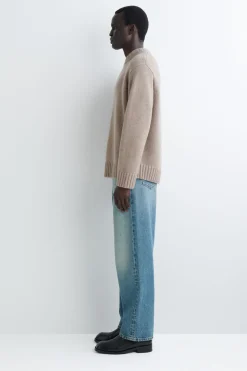CHUNKY PURE CASHMERE CREW-NECK SWEATER