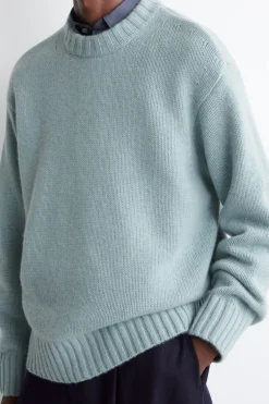 CHUNKY PURE CASHMERE CREW-NECK SWEATER
