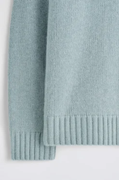 CHUNKY PURE CASHMERE CREW-NECK SWEATER