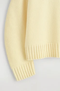CHUNKY PURE CASHMERE CREW-NECK SWEATER
