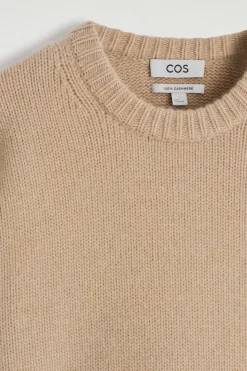 CHUNKY PURE CASHMERE CREW-NECK SWEATER