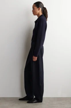 COLLARED MERINO WOOL CARDIGAN