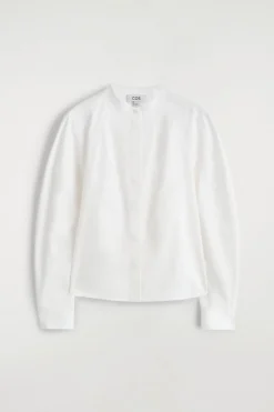 COLLARLESS COTTON SHIRT