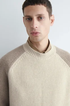 COLOUR-BLOCK CASHMERE SWEATER
