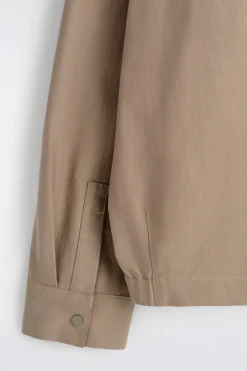 CONTRAST-PANEL COTTON OVERSHIRT