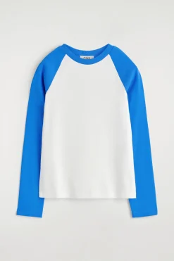 CONTRAST-SLEEVE T-SHIRT
