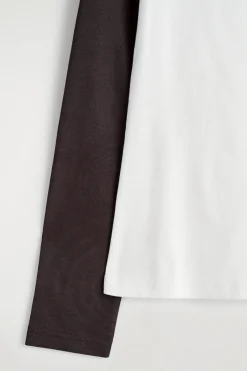 CONTRAST-SLEEVE T-SHIRT