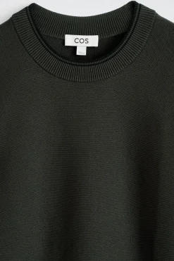 CONTRAST-TIPPED CREW-NECK SWEATER