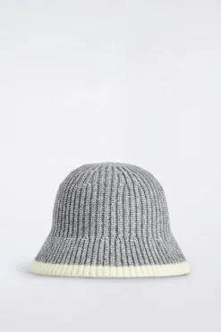 CONTRAST-TIPPED WOOL-MOHAIR BUCKET HAT