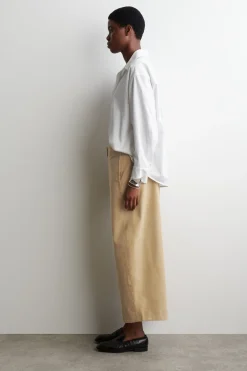 CORDUROY BARREL-LEG PANTS