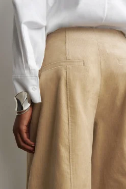 CORDUROY BARREL-LEG PANTS