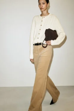 CORDUROY STRAIGHT-LEG PANTS