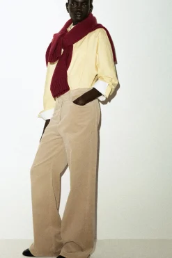 CORDUROY STRAIGHT-LEG PANTS