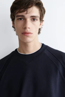 CORDUROY-JERSEY SWEATSHIRT