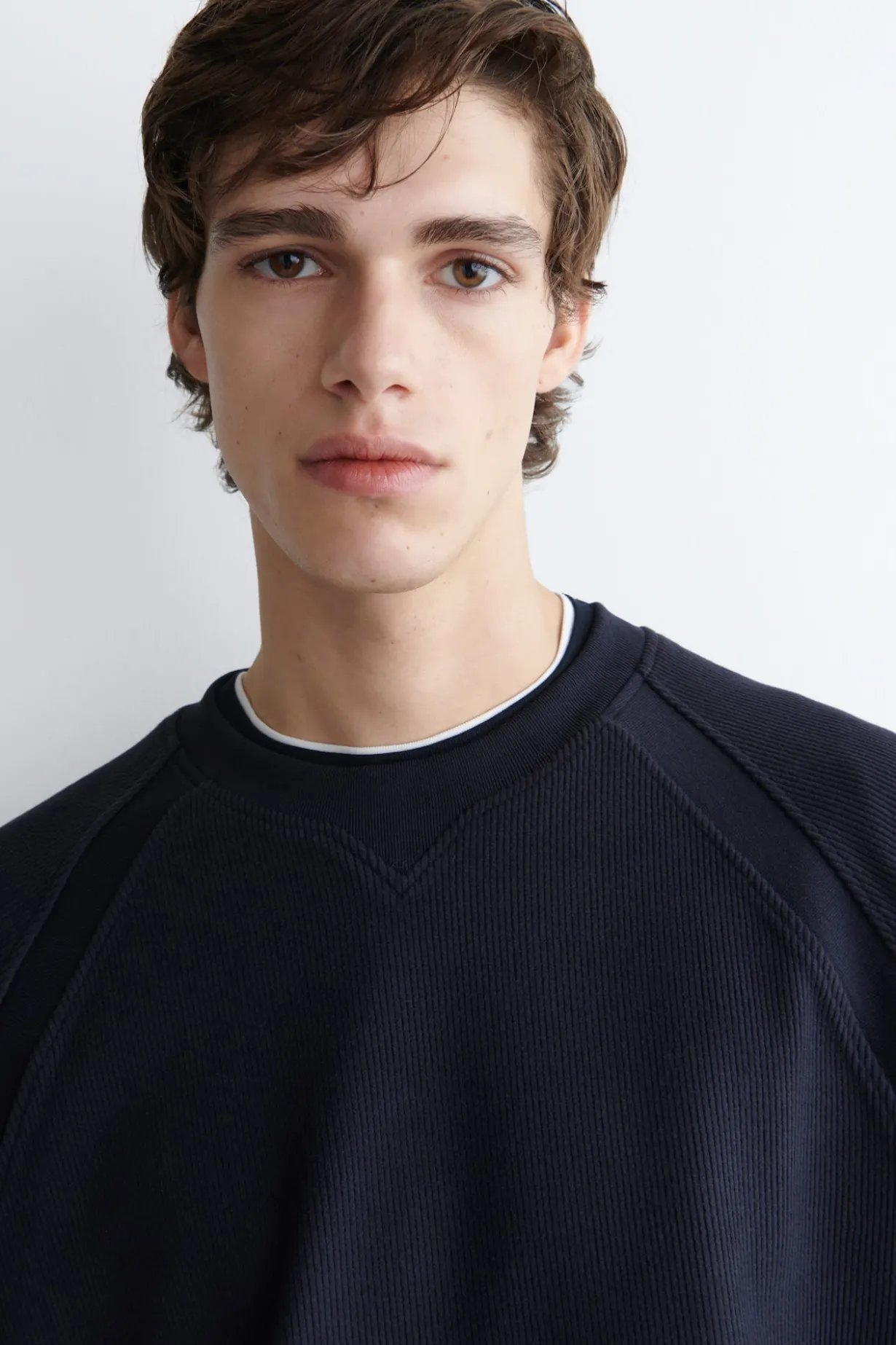 CORDUROY-JERSEY SWEATSHIRT