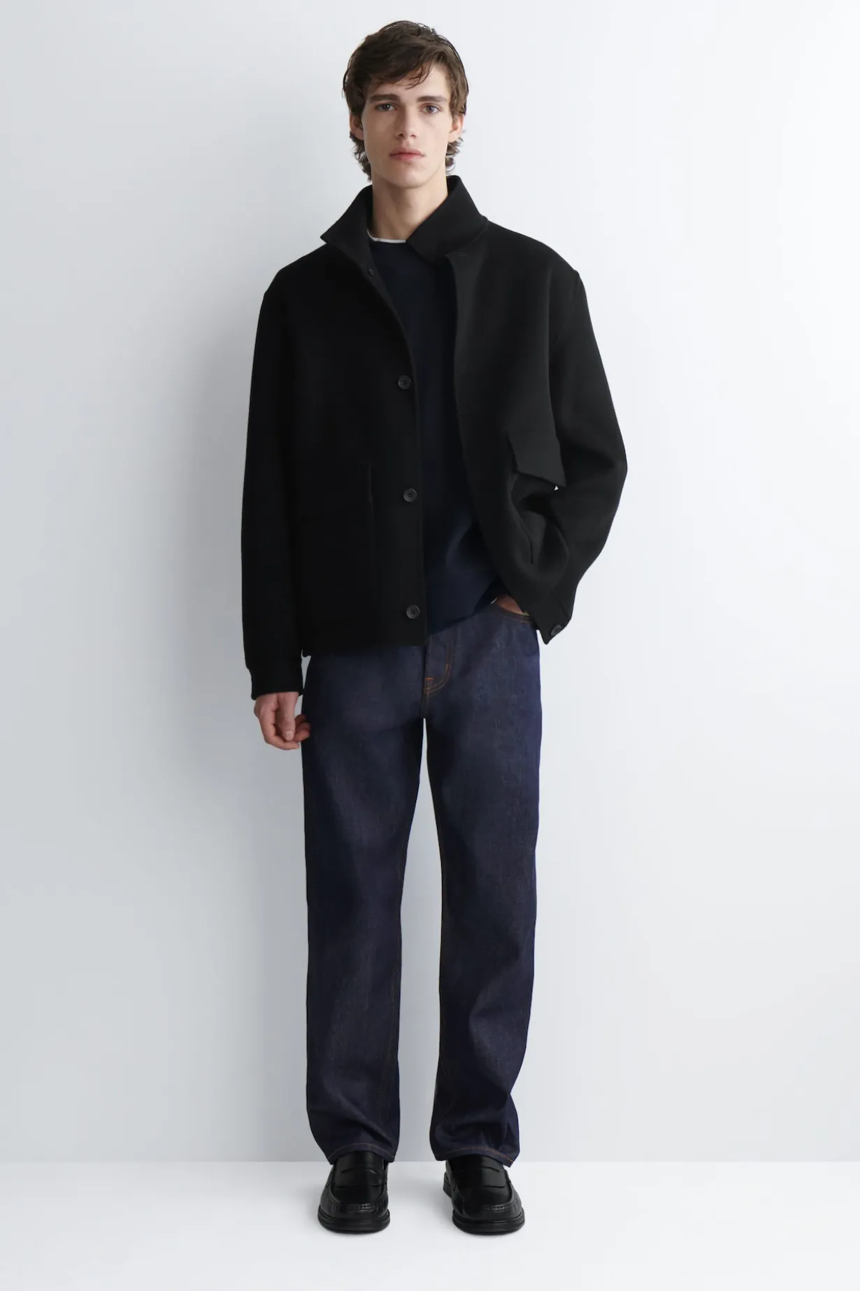 CORDUROY-JERSEY SWEATSHIRT