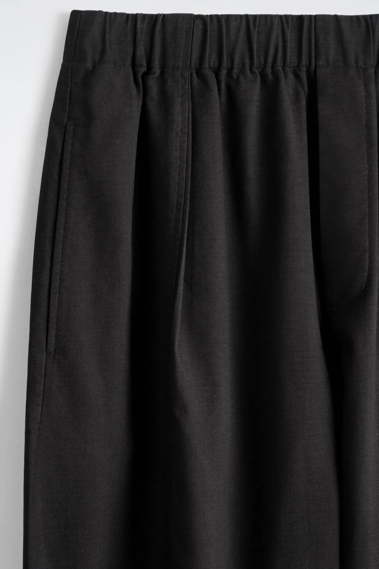 COTTON CROPPED BARREL-LEG PANTS