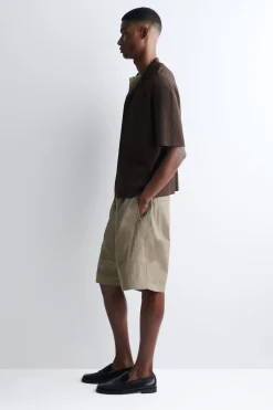 COTTON ELASTICATED KNEE-LENGTH SHORTS