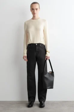 COTTON JERSEY LONG-SLEVELED TOP