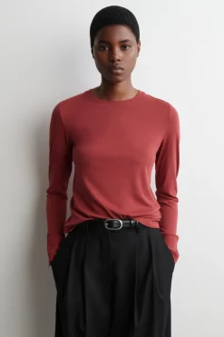 COTTON JERSEY LONG-SLEVELED TOP