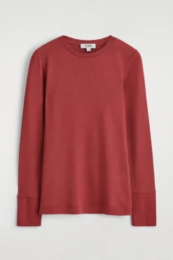 COTTON JERSEY LONG-SLEVELED TOP