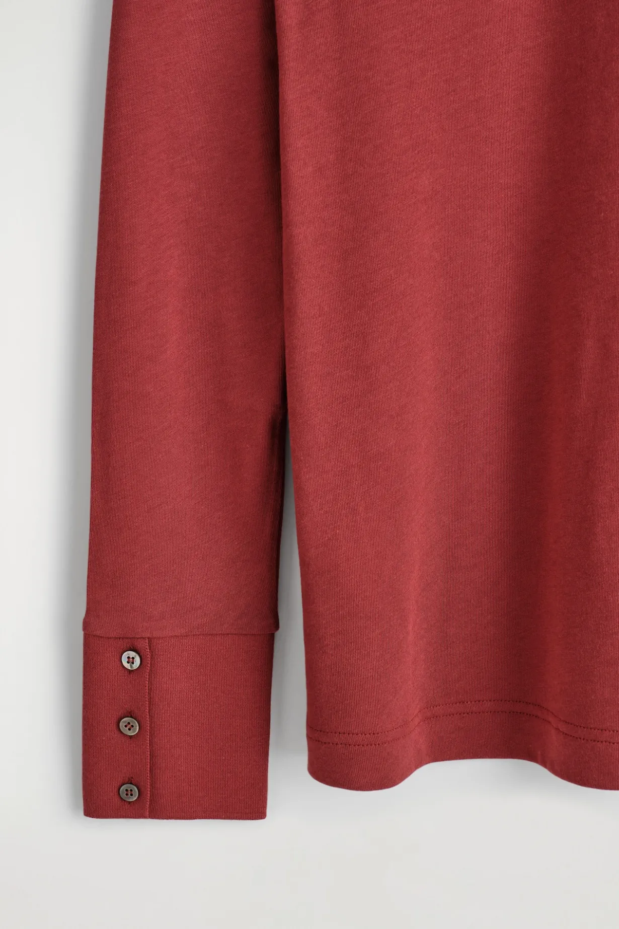 COTTON JERSEY LONG-SLEVELED TOP