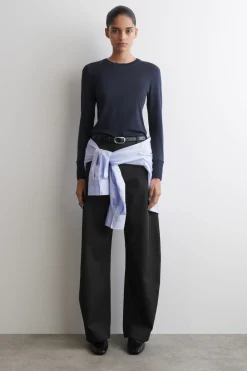 COTTON JERSEY LONG-SLEVELED TOP