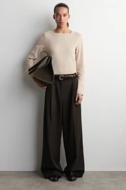 COTTON JERSEY LONG-SLEVELED TOP