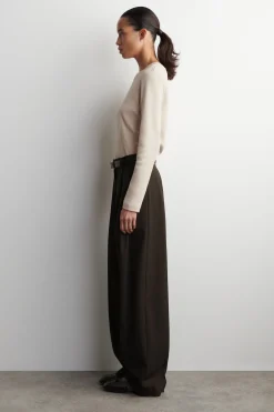 COTTON JERSEY LONG-SLEVELED TOP