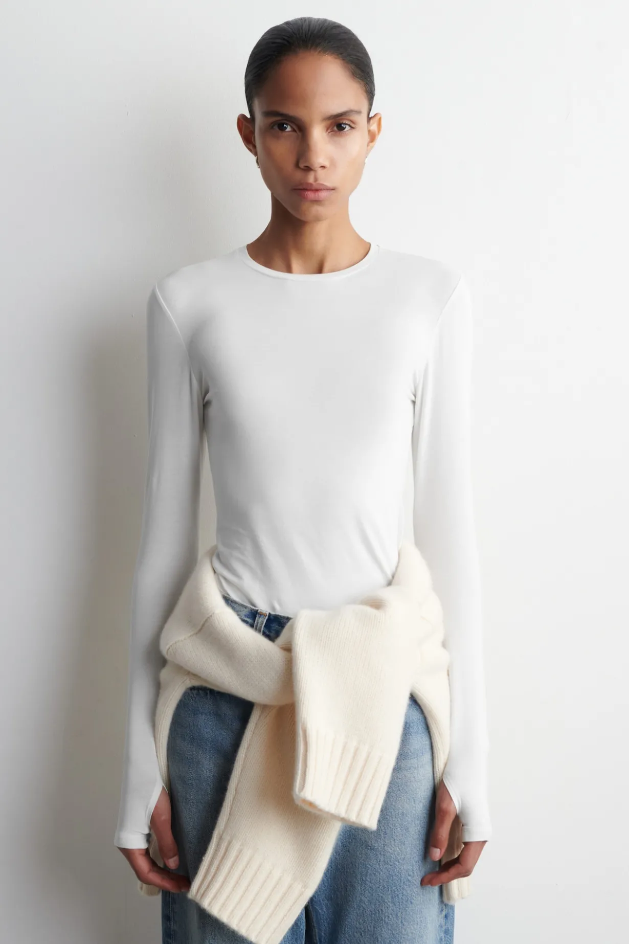 COTTON LONG-SLEEVED TOP