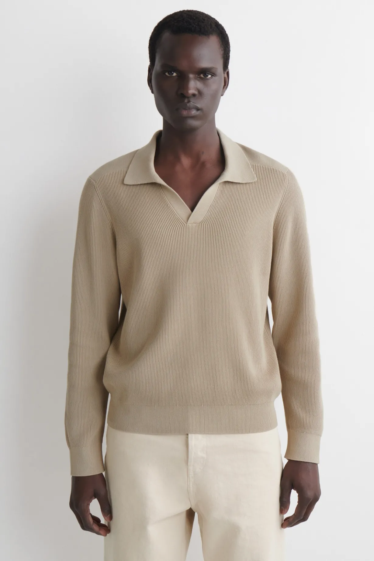 COTTON POLO SWEATER
