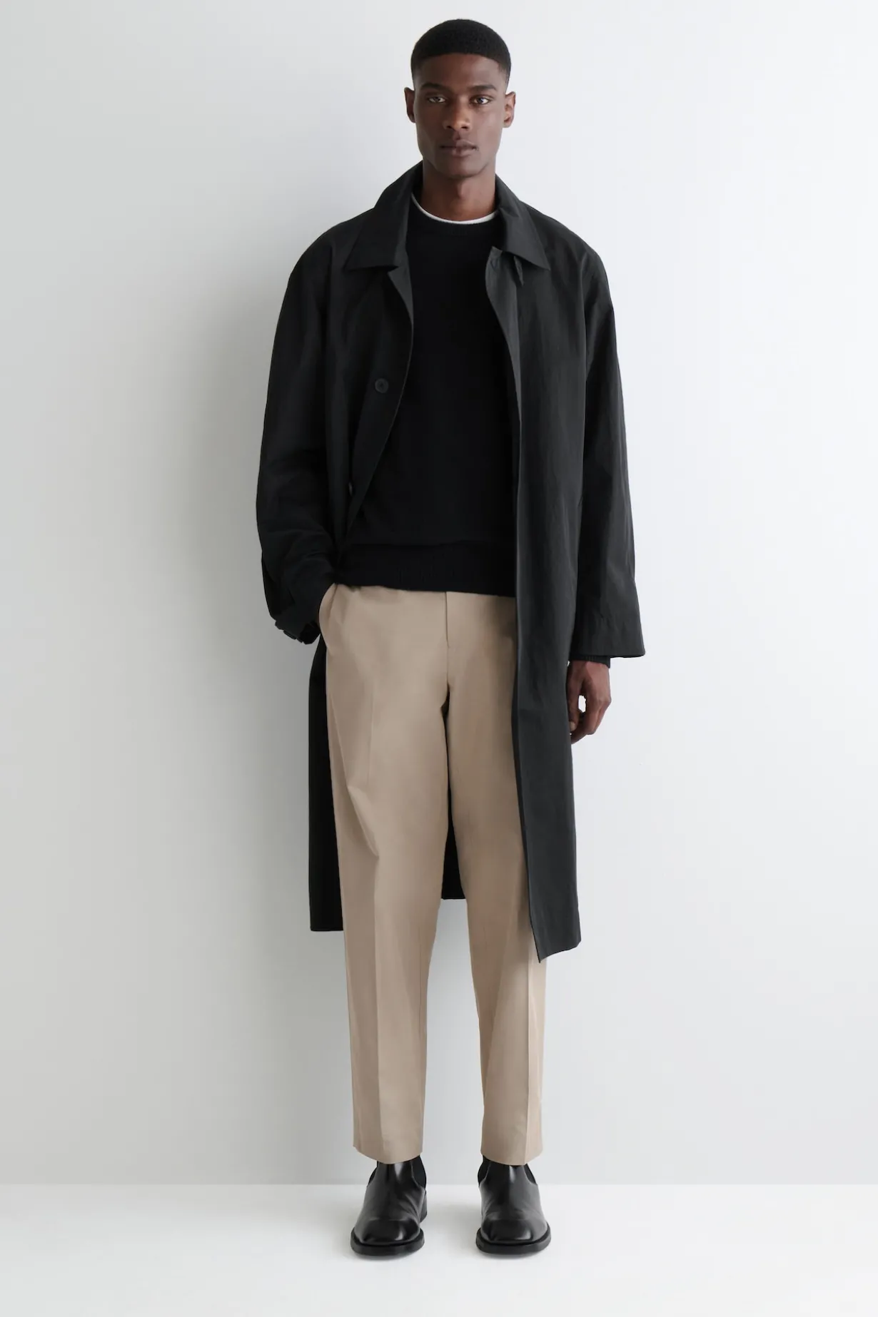 COTTON REGULAR-FIT TAPERED CHINOS