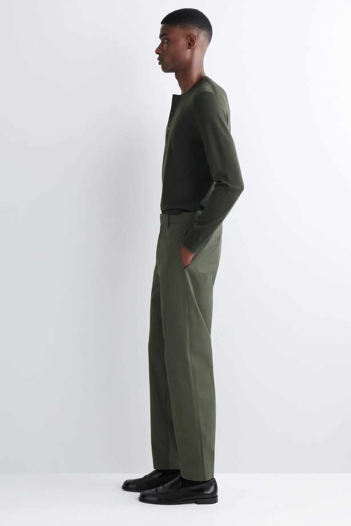 COTTON REGULAR-FIT TAPERED CHINOS