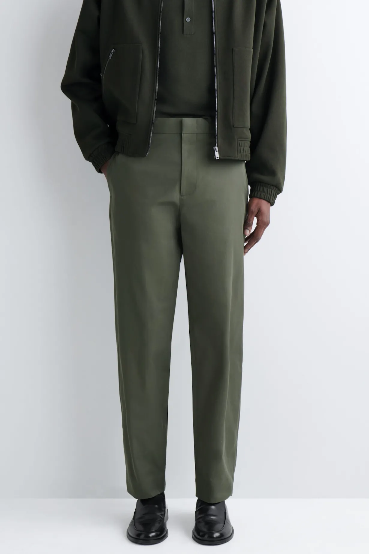 COTTON REGULAR-FIT TAPERED CHINOS
