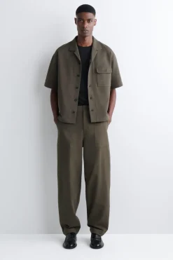 COTTON RELAXED-FIT STRAIGHT-LEG UTILITY PANTS