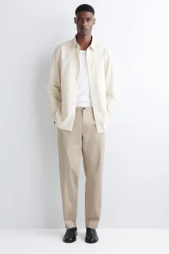 COTTON SLIM-FIT STRAIGHT-LEG CHINOS