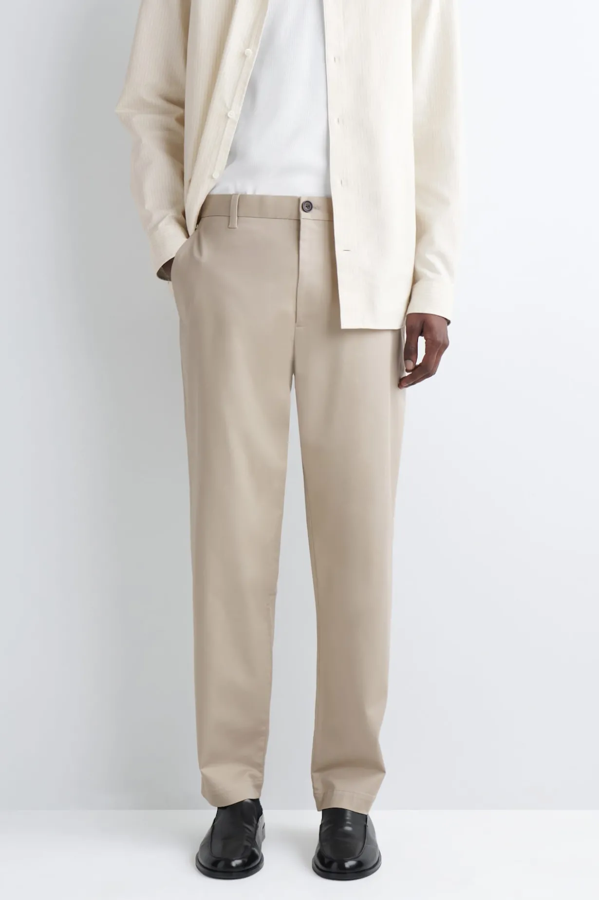 COTTON SLIM-FIT STRAIGHT-LEG CHINOS