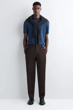 COTTON SLIM-FIT STRAIGHT-LEG CHINOS
