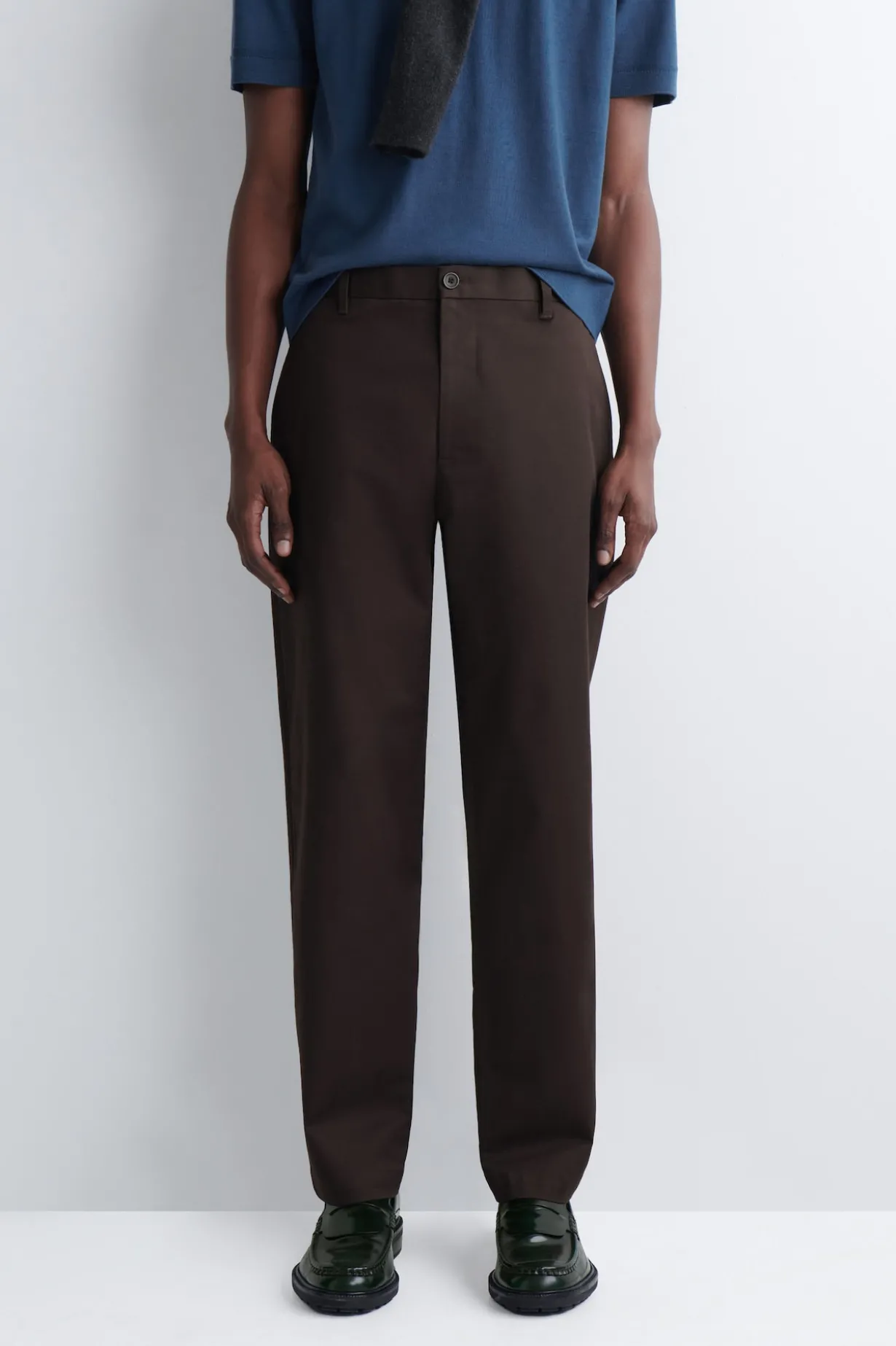 COTTON SLIM-FIT STRAIGHT-LEG CHINOS