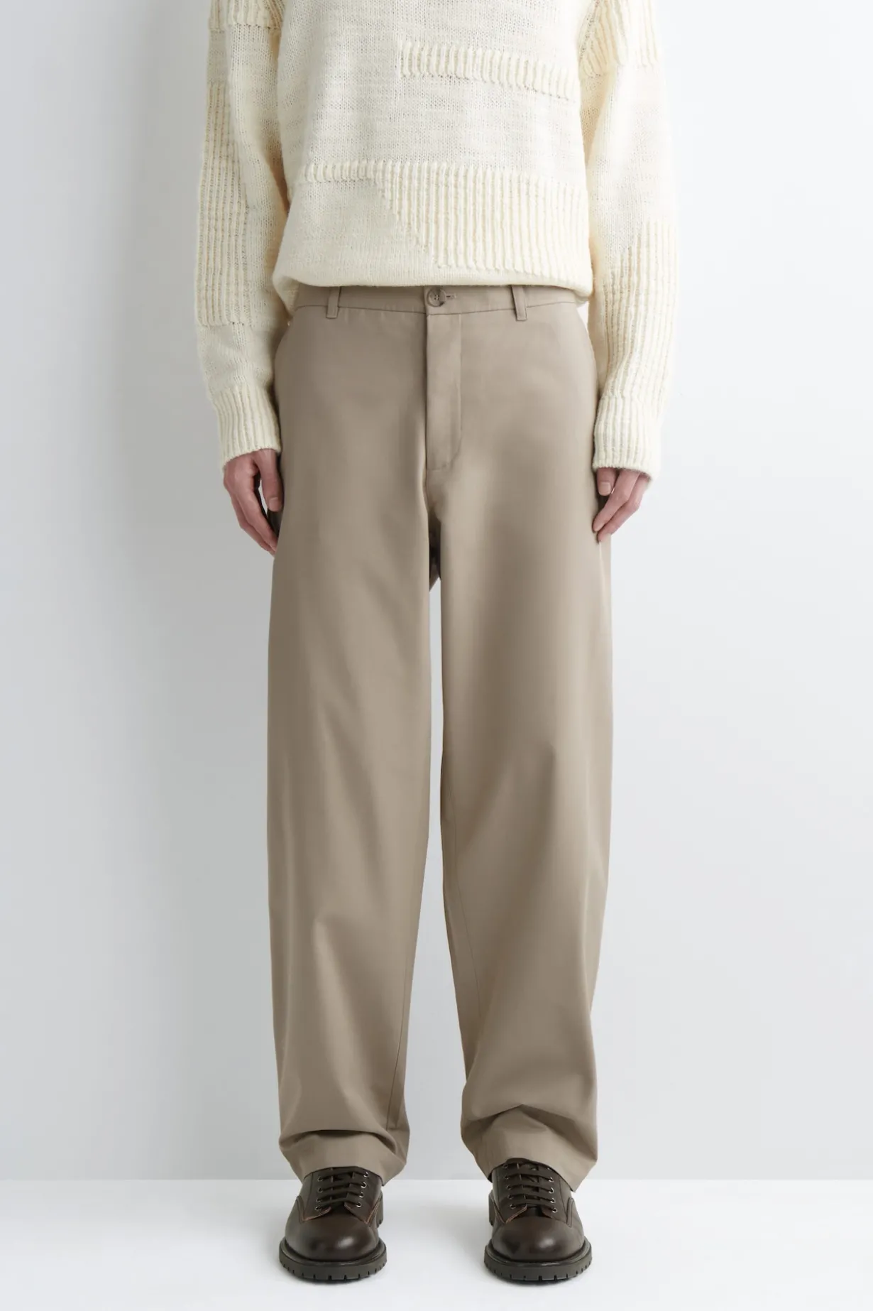 COTTON STRAIGHT-LEG CHINOS