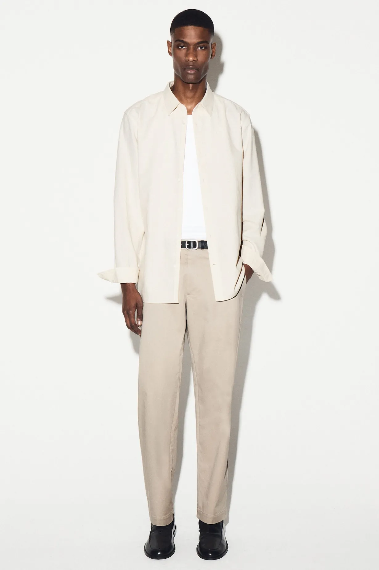 COTTON STRAIGHT-LEG CHINOS